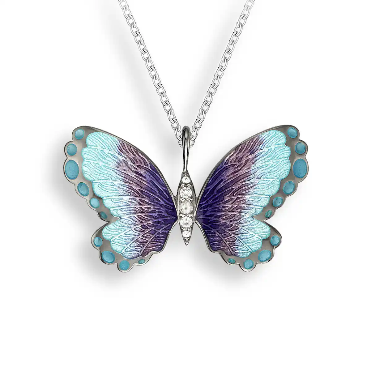 Celeste Baby Blue Butterfly Necklace | Butterflies & Co.