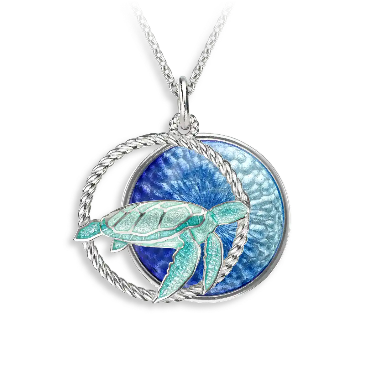 Blue Sea Turtle Necklace